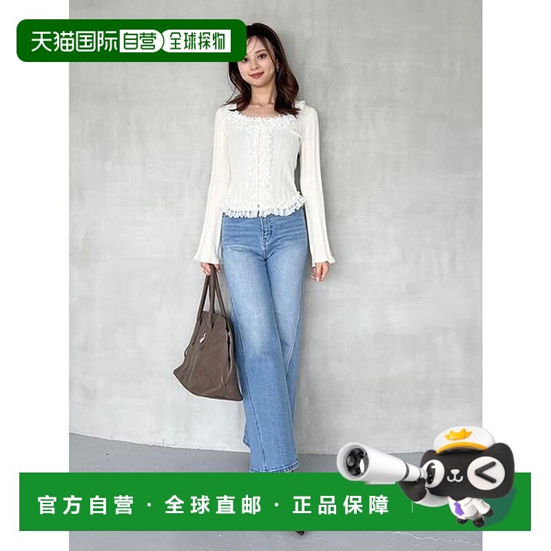 日本直邮SNIDEL Sustainable弹力喇叭牛仔裤 SN1728EW045264