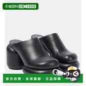 香港直邮Jil 女士 Sander 1h可退 吉尔 桑达 皮质凉拖 black黑色