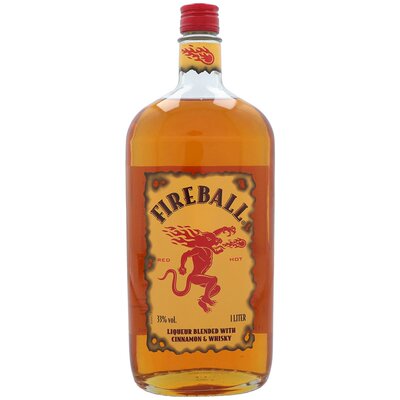 欧洲直邮fireball火龙肉桂口味威士忌配制酒33度1000ml加拿大洋酒