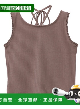 1h可退 日本直邮earth music&ecology 女士多穿法荷叶边蕾丝背心