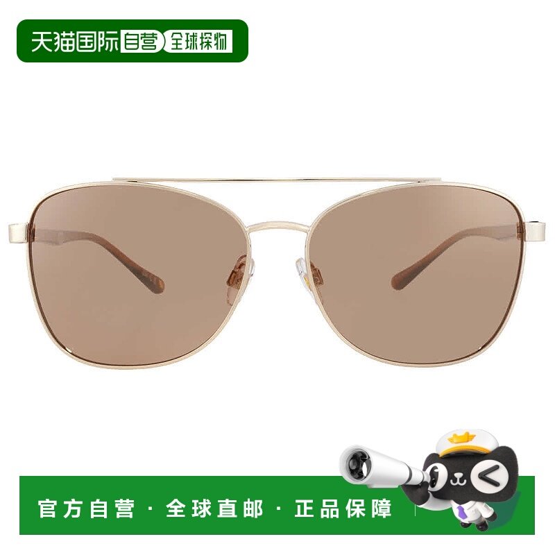 自营Nine West NW 23 1053 GLD Gold Pilot Ladies Sunglasses 10
