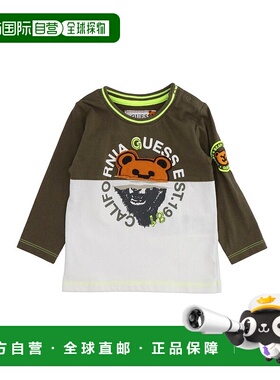 1h可退 香港直邮潮奢 Guess 盖尔斯 婴儿 T恤童装 green绿色 舒适