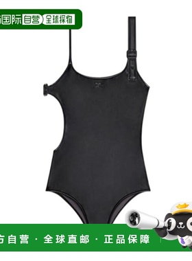 1h可退 香港直邮Courreges 带扣镂空连体泳衣 126JMB055PU0049