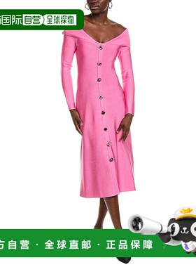 自营lela roseLela玫瑰露肩迷笛连衣裙-粉红色 美国奥莱直发