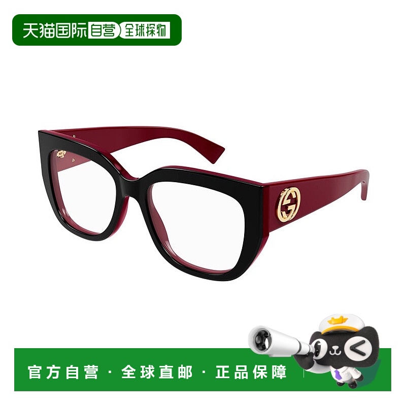 1h可退 香港直邮Gucci 古驰 女士 GG1846O col. 003 黑色红色透明