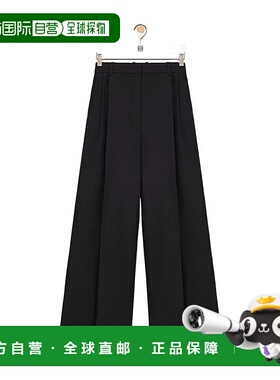 香港直邮LOEWE 女士休闲裤 S540Y04XME1100 AW2025 黑色阔腿裤