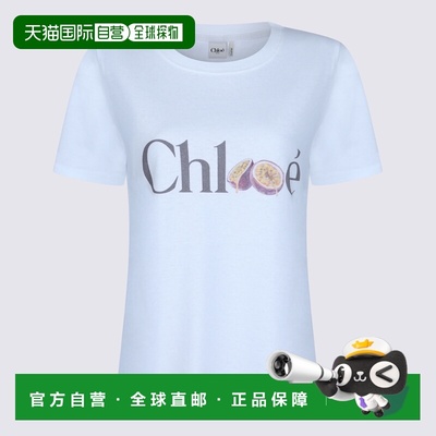 香港直邮CHLOÉ 女士T恤 CH26SJH08197101 SS2026 白色 T-shirt wi