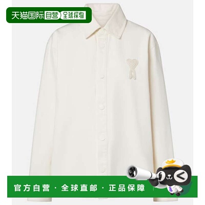 1h可退 香港直邮Ami Paris 女士 Ami de Cœur 棉质斜纹布衬衫式衬