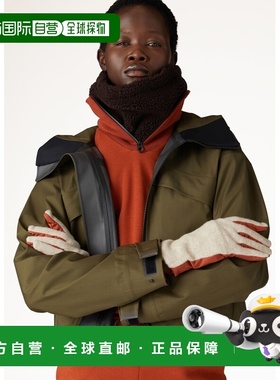 自营欧洲直邮Loro Piana 男士白色/棕色功能性面料手套