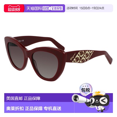 自营Salvatore Ferragamo Acetate Women's Sunglasses - bordeau