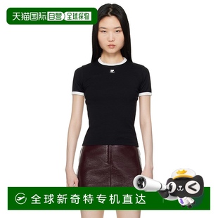 黑色 VES Courreges 恤 香港直邮潮奢 Signature 女士 Contrast