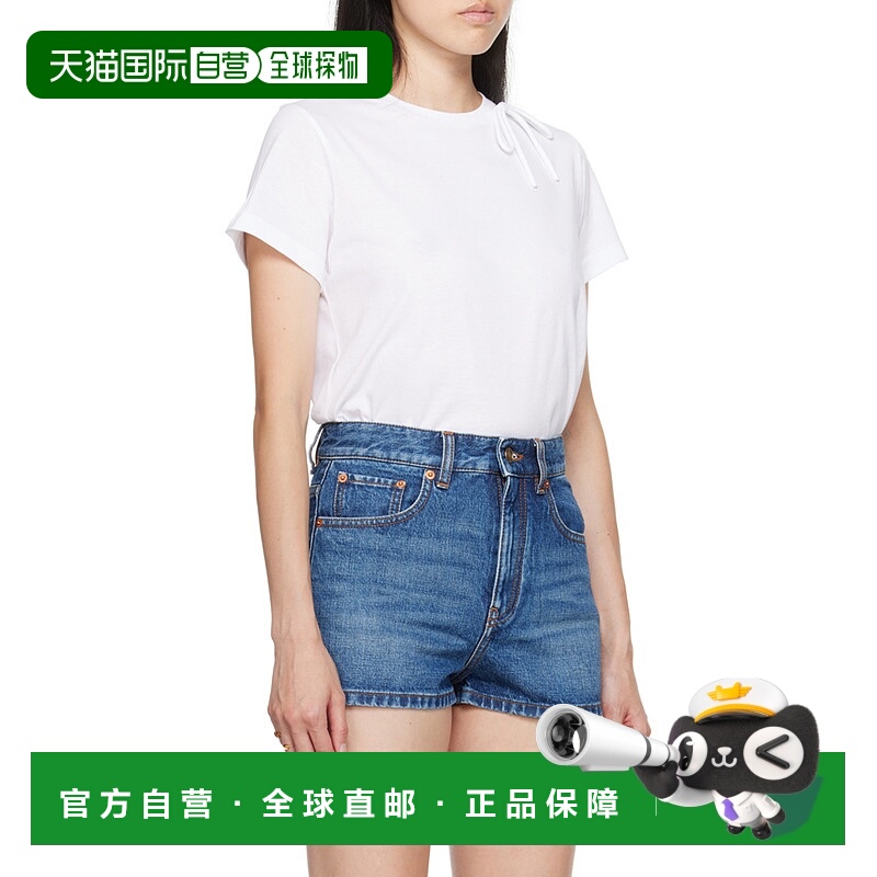 【99新未使用】香港直邮Valentino 蝴蝶结系带T恤 3B3MG21J81G