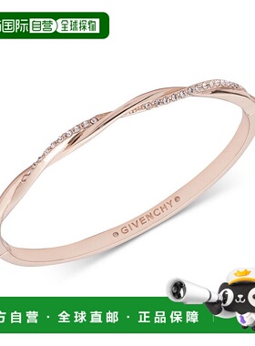 1h可退 【美国直邮】纪梵希givenchy女士密镶扭纹手镯大气玫瑰金