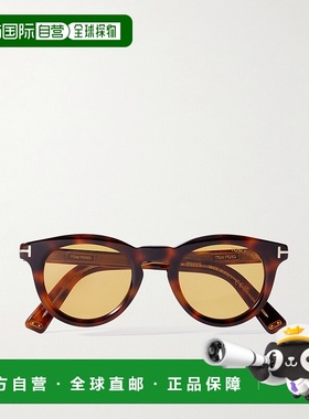 1h可退 香港直邮潮奢 Tom Ford 汤姆 福特 女士 符号圆框龟甲色醋