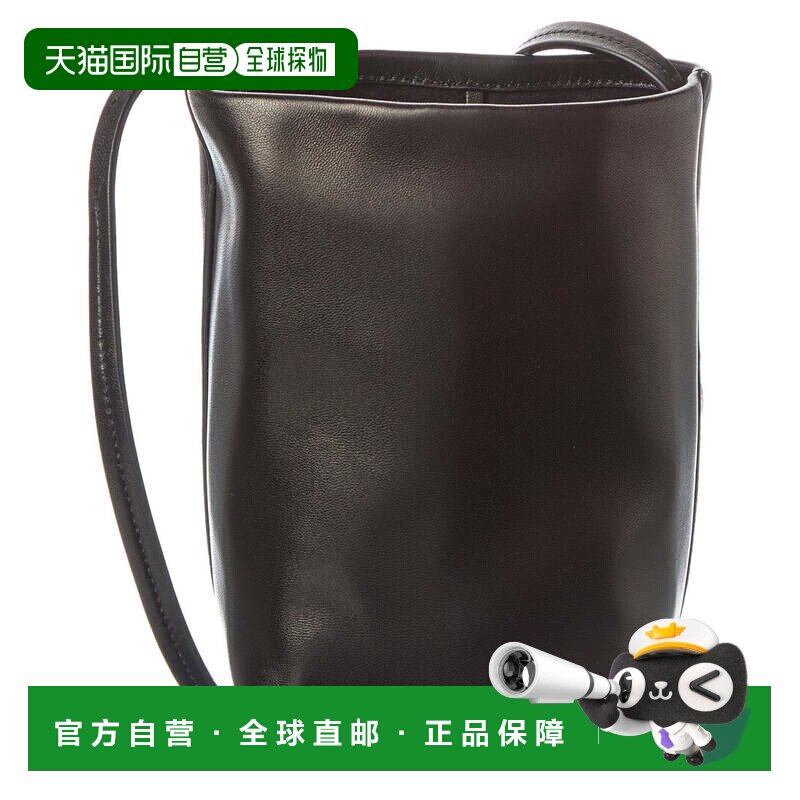 自营The Row N/S Park皮革水桶包-黑色 美国奥莱直发斜挎包单肩包