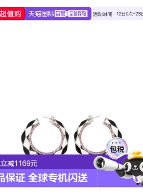 香港直邮BALMAIN 女士耳饰 DN1XK331MBPSEKF CO 黑色 菱形图案耳