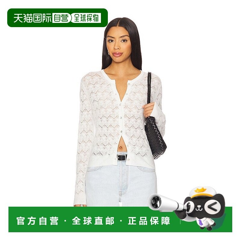 1h可退 香港直邮VINCE 女士 蕾丝缝线针织开衫 V129179708