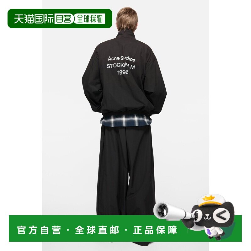 自营欧洲直邮Acne Studios FW25男士黑色棉1996logo标识外套复古图片
