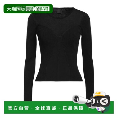 1h可退 香港直邮潮奢 Pinko 品高 女士 基础款T恤 black黑色 舒适