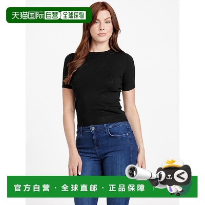 自营 guess生态佩吉毛衣上衣-黑色 美国奥莱直发