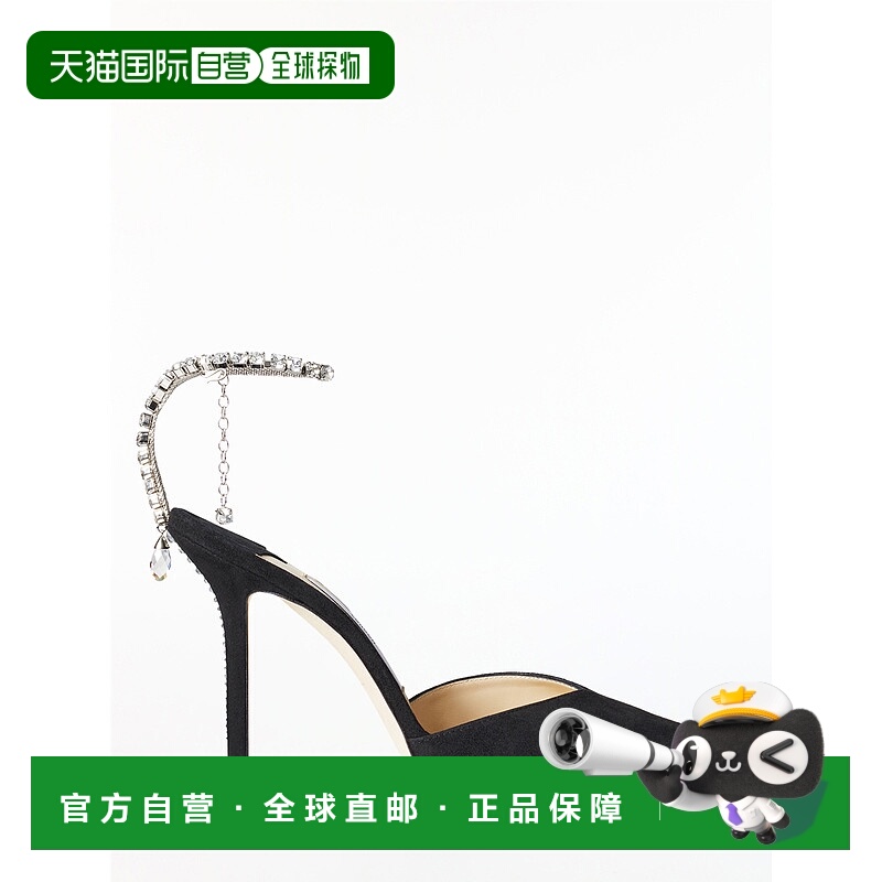 1h可退 香港直邮JIMMY CHOO 女士凉鞋 SAEDA100EWABLACK高跟鞋
