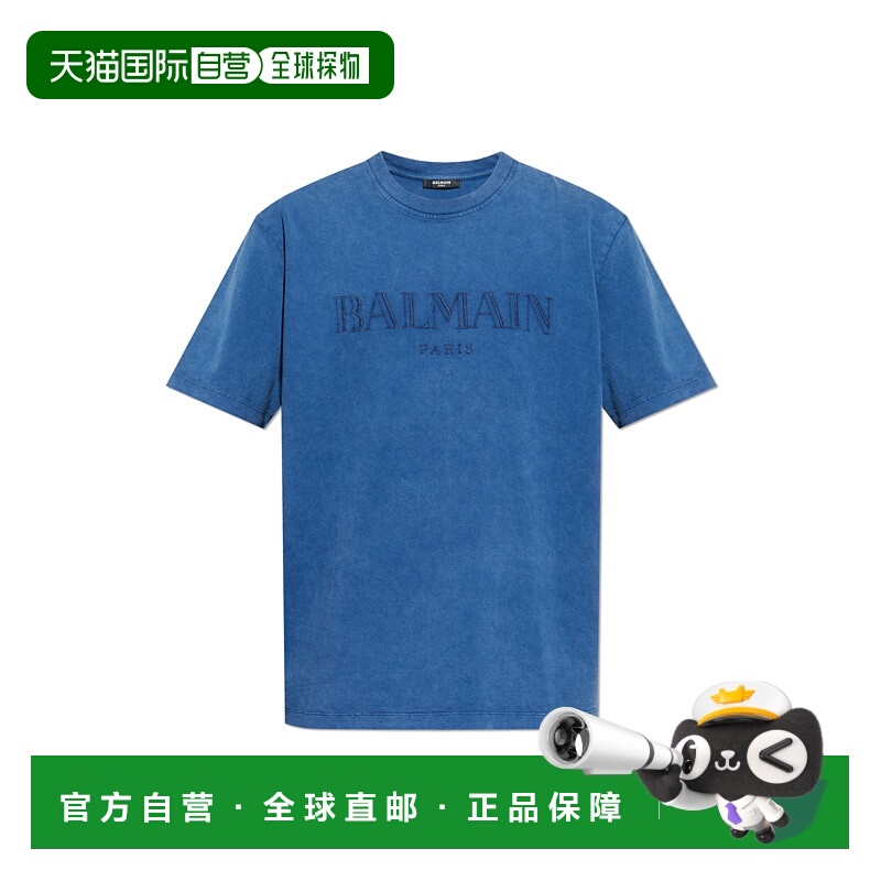 1h可退 香港直邮BALMAIN 男士T恤 FH1EG000BC72SOS AW2025 蓝色 L