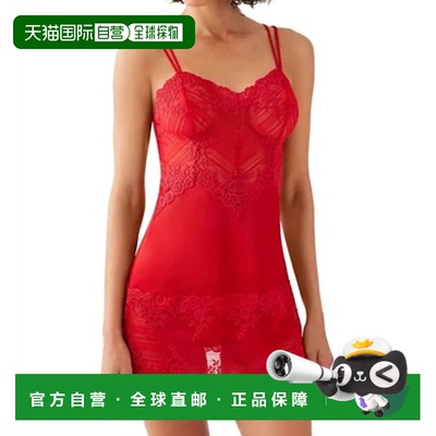 自营 wacoalEmbrace Lace Chemise In Equestrian Red - equestri