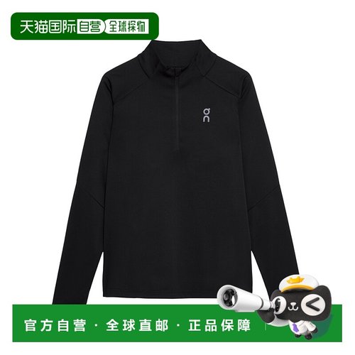 日潮跑腿ON昂跑 男士气候半拉链polo衫 Black XS 1me1060新款长袖