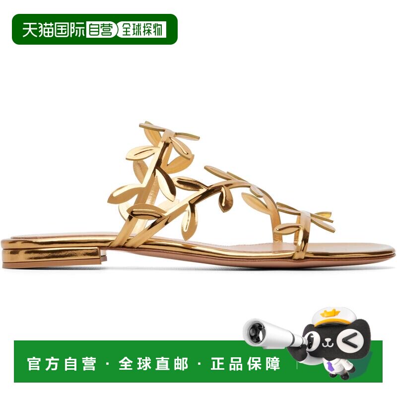 香港直邮潮奢 Gianvito Rossi 吉安维托 罗西 女士 金色 Flavia 0