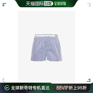 女士 香港直邮潮奢 RICH 腰条纹棉质四角裤 SPORTY Logo裤