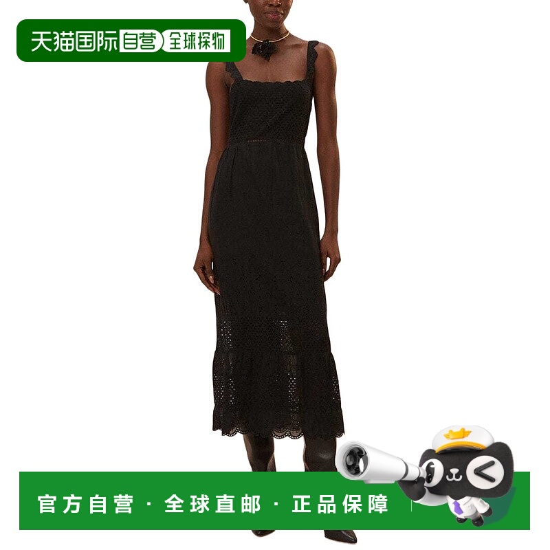 自营Farm Rio Lace Crochet Dress - black 美国奥莱直发