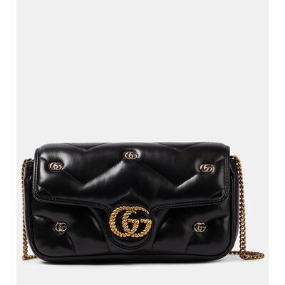 潮奢 Gucci 女士GG Marmont Mini leather shoulder bag 单肩包