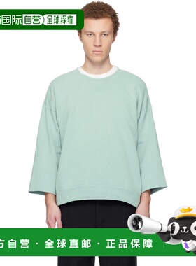 香港直邮Visvim 维斯维木 男士 蓝色 Jumbo SB 3/4 DMGD 套头衫 0