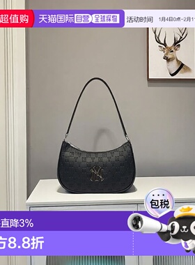 韩国直邮MLB Monogram男女复古NY标腋下包单肩3ABQS022N-50BKS