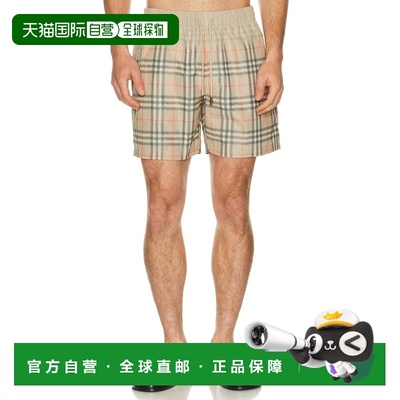 1h可退 香港直邮潮奢 Burberry 巴宝莉 男士 Seb 格纹泳裤 812169