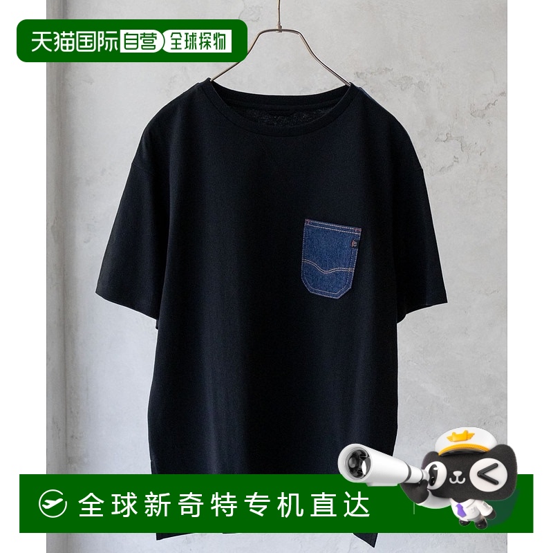 1h可退 日本直邮EDWIN女士C17系列牛仔口袋短袖T恤  02222005236