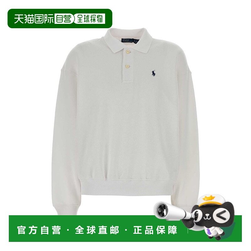 香港直邮Polo Ralph Lauren Polo 拉夫 劳伦 女士 白色棉混纺Polo