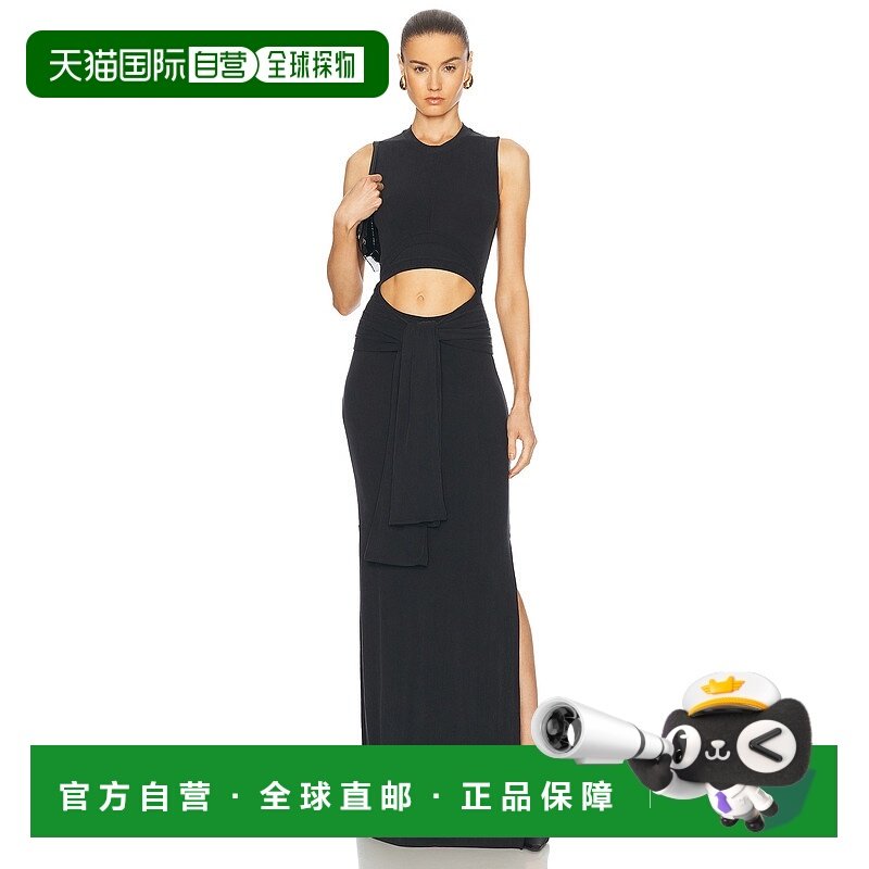 1h可退 香港直邮Balmain 巴尔曼 女士 打结剪口开衩长款连衣裙 EF,女装/女士精品,连衣裙,淘宝优惠券,粉丝福利购,淘宝优惠卷