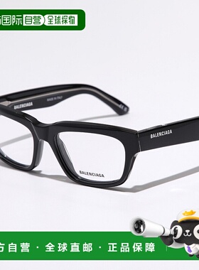 日本直邮BALENCIAGA 男士方形眼镜 BB0344O全框带标志黑色/透明00