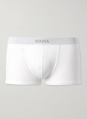 潮奢 Zegna 杰尼亚 男士 罗纹棉质莫代尔混纺平角内裤 N3LC61720