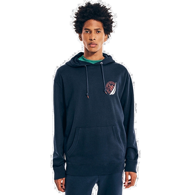 自营 Nautica 男士 Urban Necessities X Nautica 图案套头连帽衫