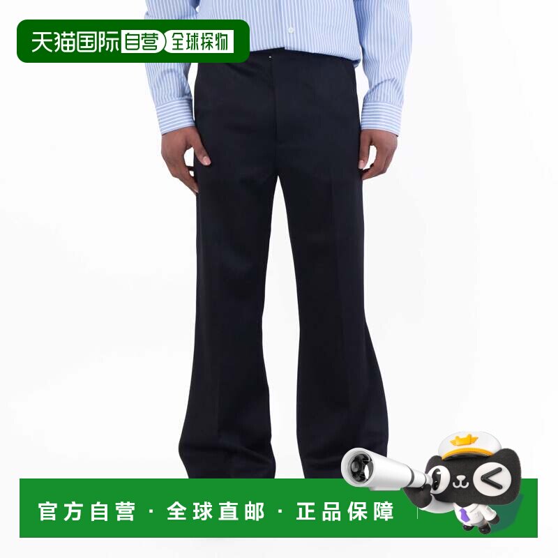 自营Amiri折痕喇叭口羊毛裤-黑色 美国奥莱直发休闲裤阔腿裤
