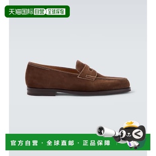 香港直邮John Lobb 男士 Lopez 绒面革乐福鞋 brown棕色 舒适时尚