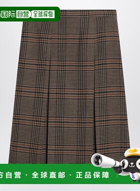 1h可退 香港直邮潮奢 Saint Laurent 圣罗兰 女士 褶飾中長裙 831