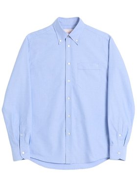 VALENTINO 男士衬衫 VABQ35AL2C43 CO 蓝色 VLOGO刺绣衬衫