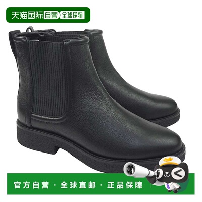 日本直邮Clarks 女士 Nella Top Chelsea 靴侧边 Gore 皮革休闲靴