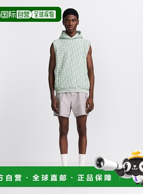 香港直邮Dior Oblique连帽无袖卫衣 483J647A0907迪奥新款