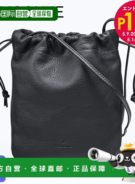日本直邮IL BISONTE 水桶包单肩包女士皮革黑色 BCR291PO0001BK19