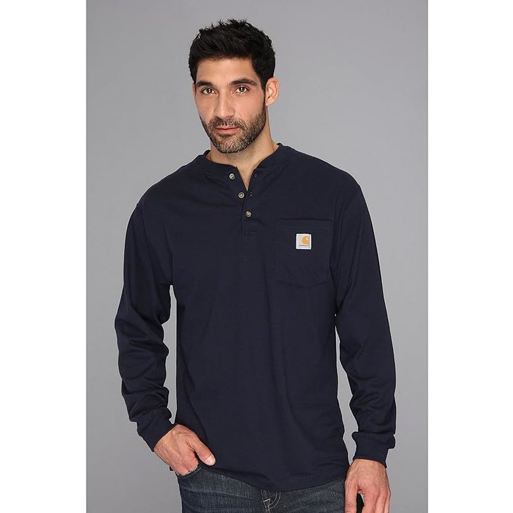 潮奢 Carhartt 卡哈特 男士 L/S 工装口袋亨利汗衫
