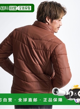 1h可退 日本直邮VIOLA 男女同款 PU立领中棉夹克 立体绗缝设计 Y6